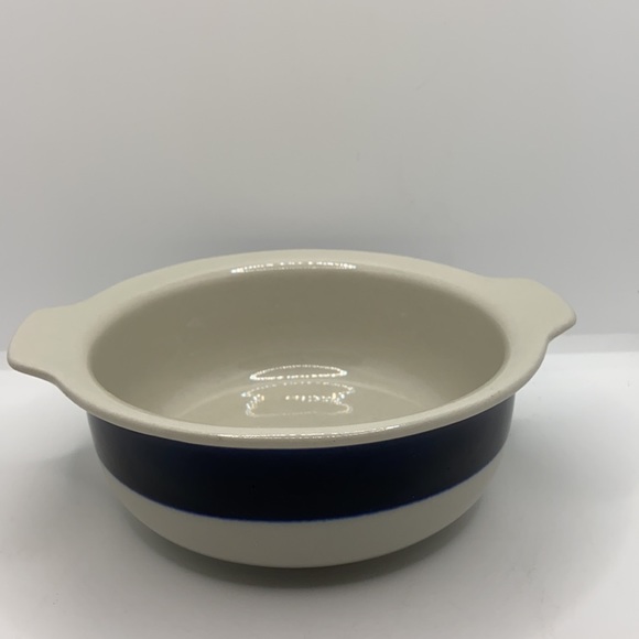 Arabia Finland Anemone Soup Cereal Bowl Vintage Scandinavian Porcelain Navy - Picture 4 of 8